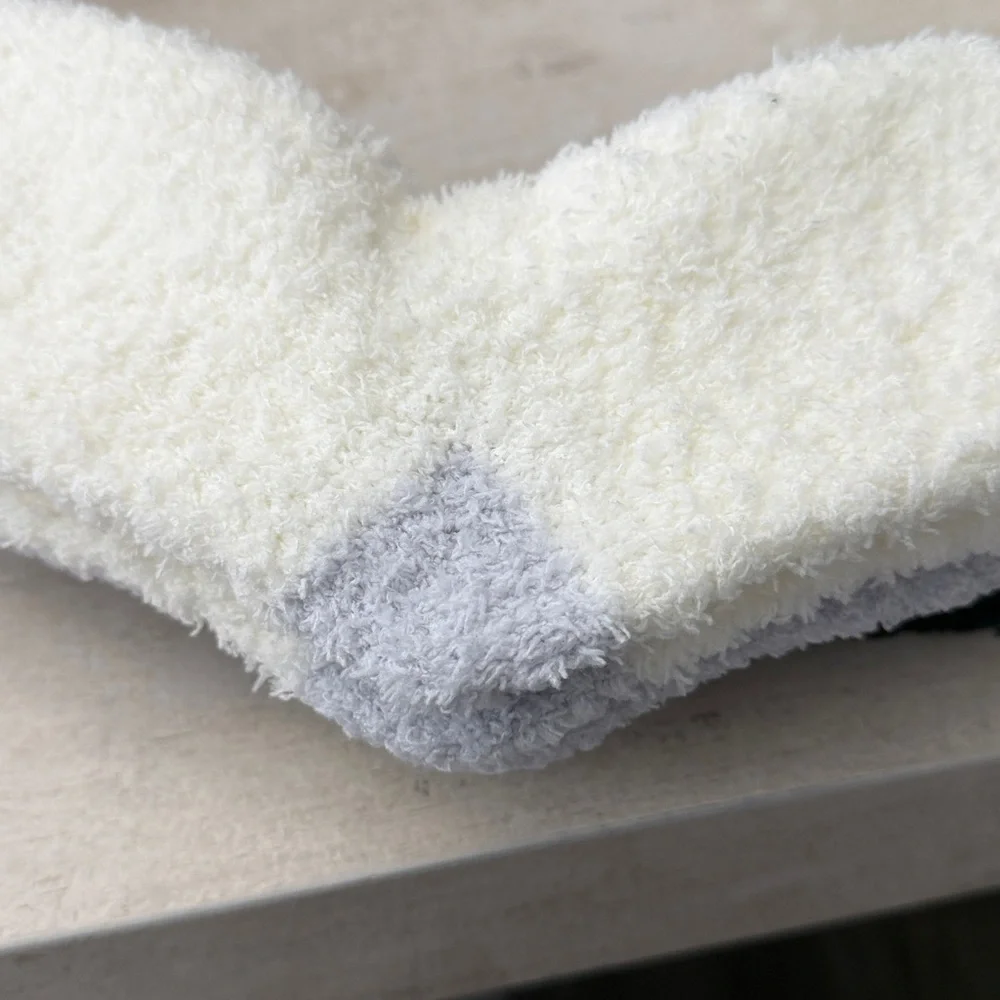 Cuddl Duds Black and White Lounge Socks. 3 pair